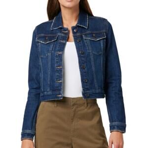 Joe's Womens Medium Crop Denim Jacket in Dalia Dark Wash NEW